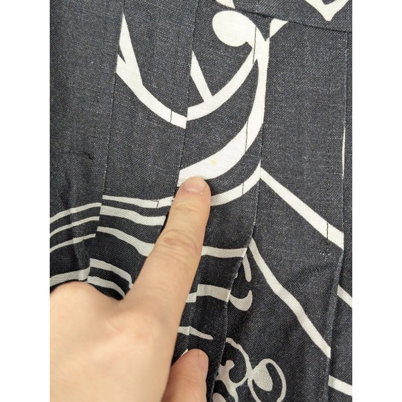 Vtg Monsoon Skirt Black White Abstract A Line Midi 8 M Whimsigoth Fairy Grunge - Picture 3 of 8